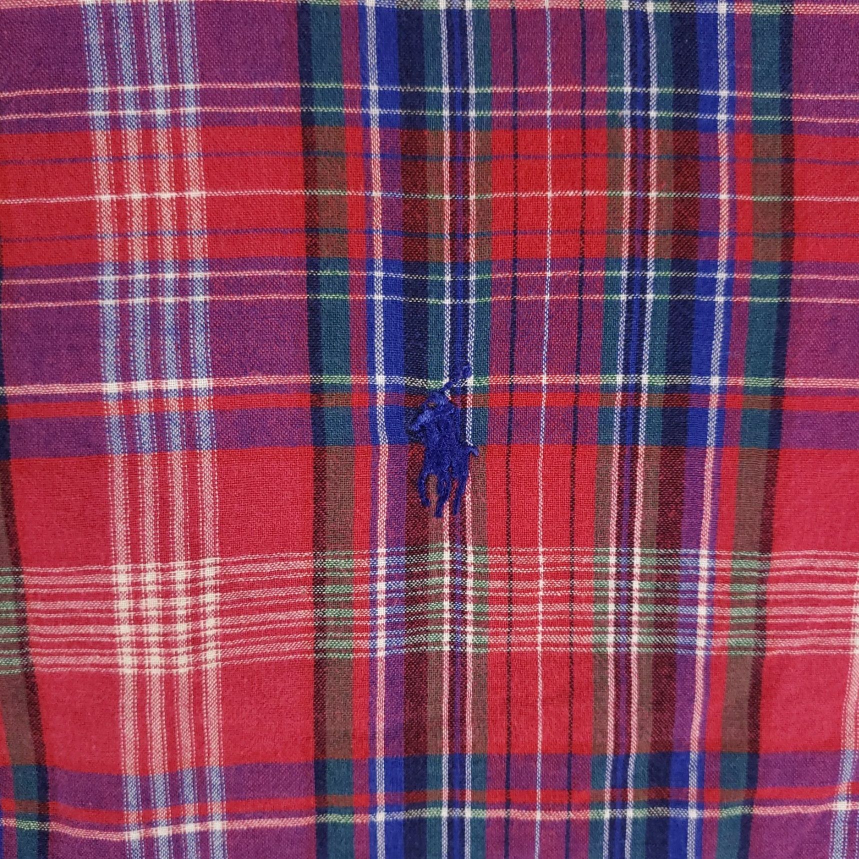 Ralph Lauren Ralph Lauren Shirt Mens Large Red Blue Plaid Button-Up Short Sleeve Cotton Casual Modern Size US L / EU 52-54 / 3 - 2 Thumbnail