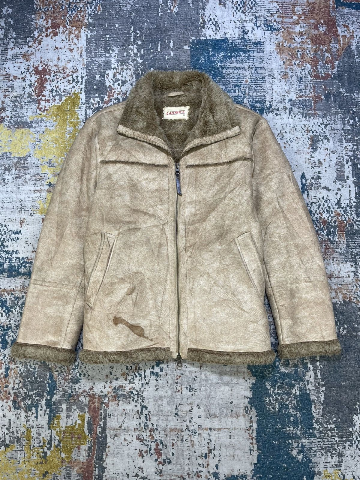 Carter's Vtg Carter’s Acrylic Shearling Bomber Jacket Size US M / EU 48-50 / 2 - 1 Thumbnail