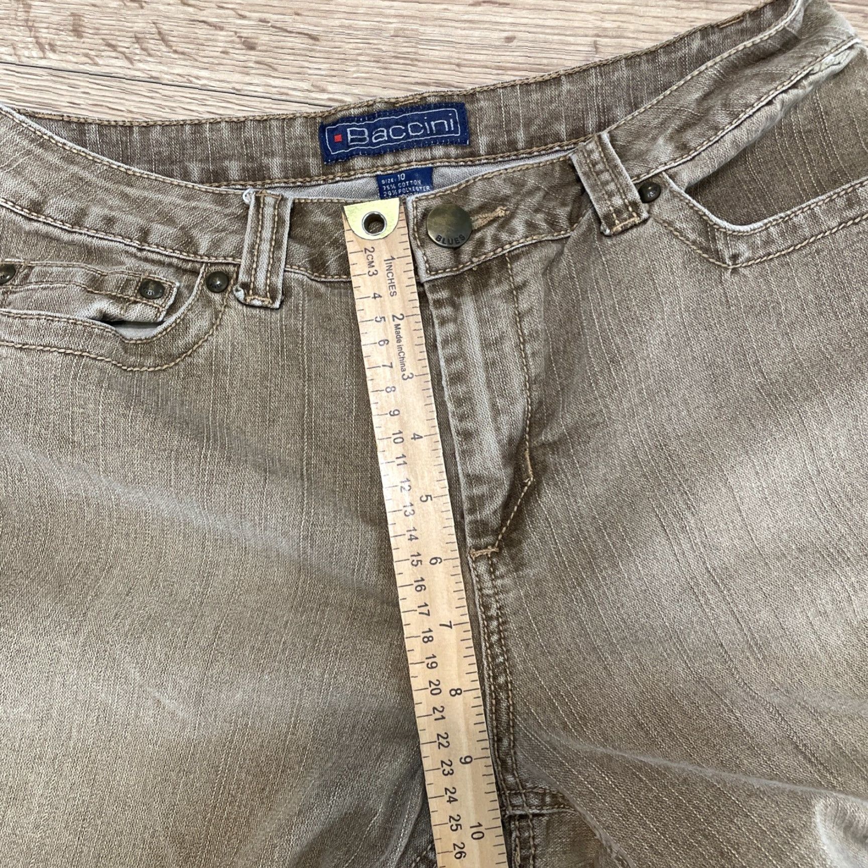 Vintage VINTAGE Baccini Women's Jeans Straight Leg Size 10 Brown Pockets Size 32" / US 10 / IT 46 - 5 Thumbnail