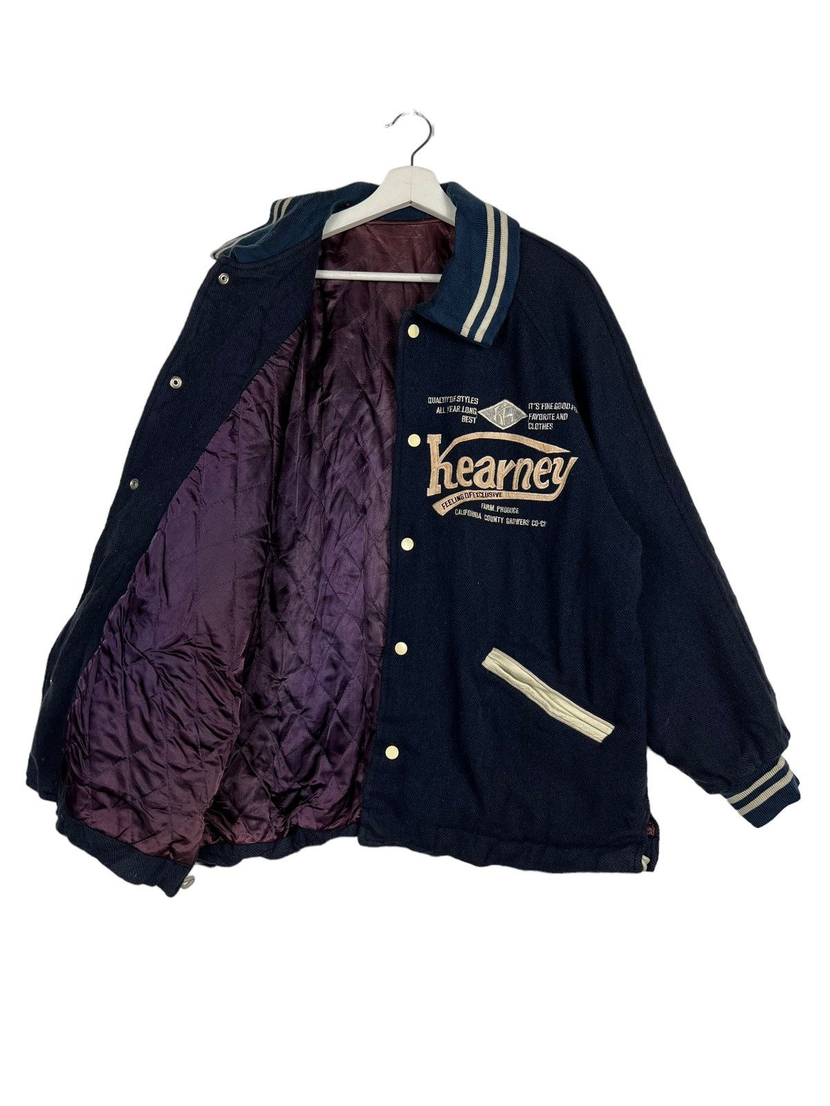 Japanese Brand 🔥 VINTAGE 1980s KEARNEY HOUSE VARSITY JACKET Size US L / EU 52-54 / 3 - 9 Thumbnail