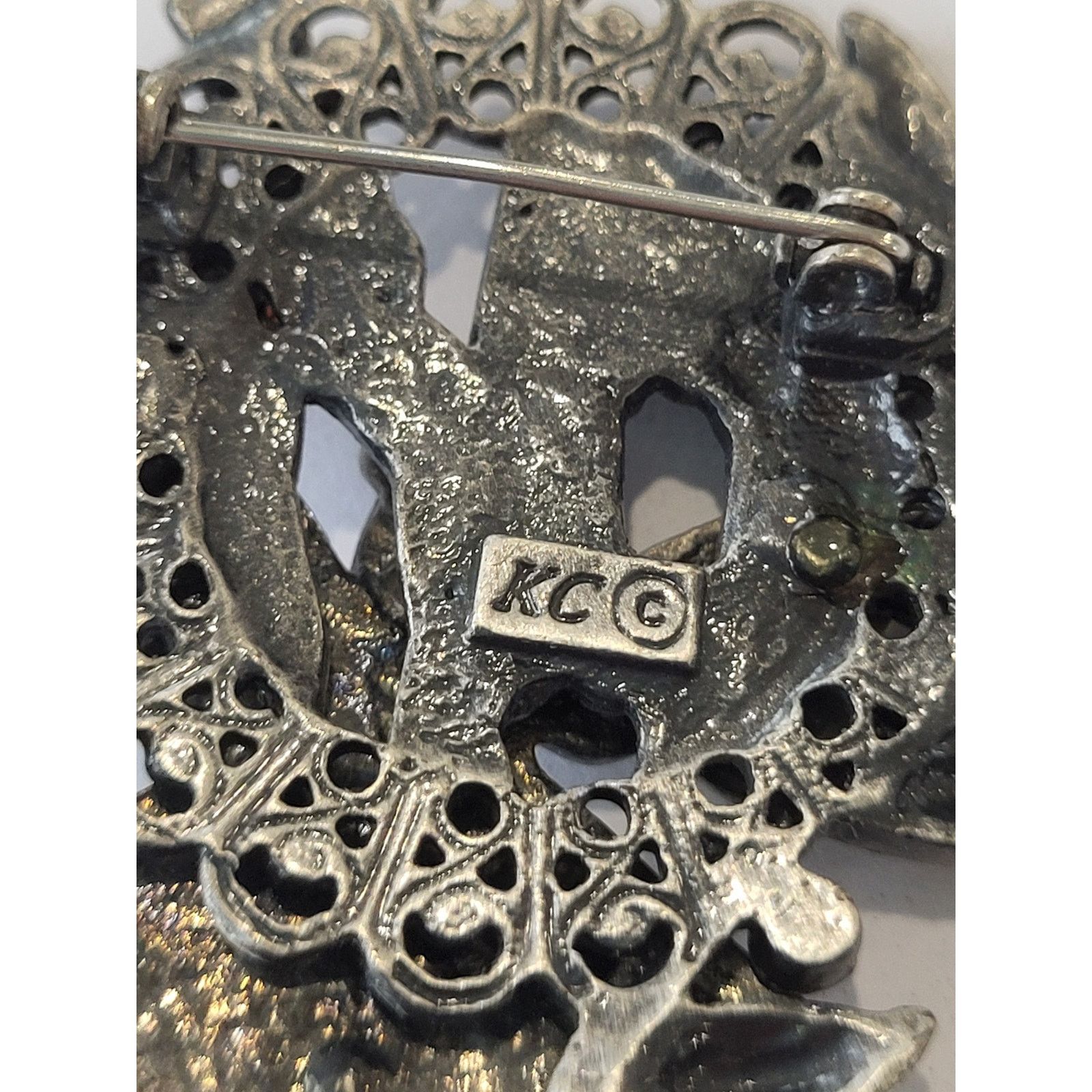 Kenneth Cole Christmas Angel Brooch KC Kenneth Cole Blue Crystals Enamel Size ONE SIZE - 7 Thumbnail