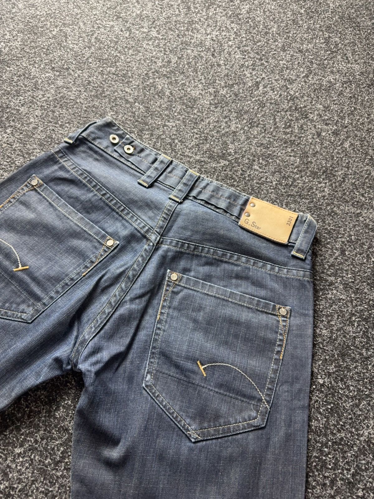 G-Star Vintage 00s G-Star 3301 Dark Wash Denim Jeans Straight Fit Size US 30 / EU 46 - 18 Thumbnail