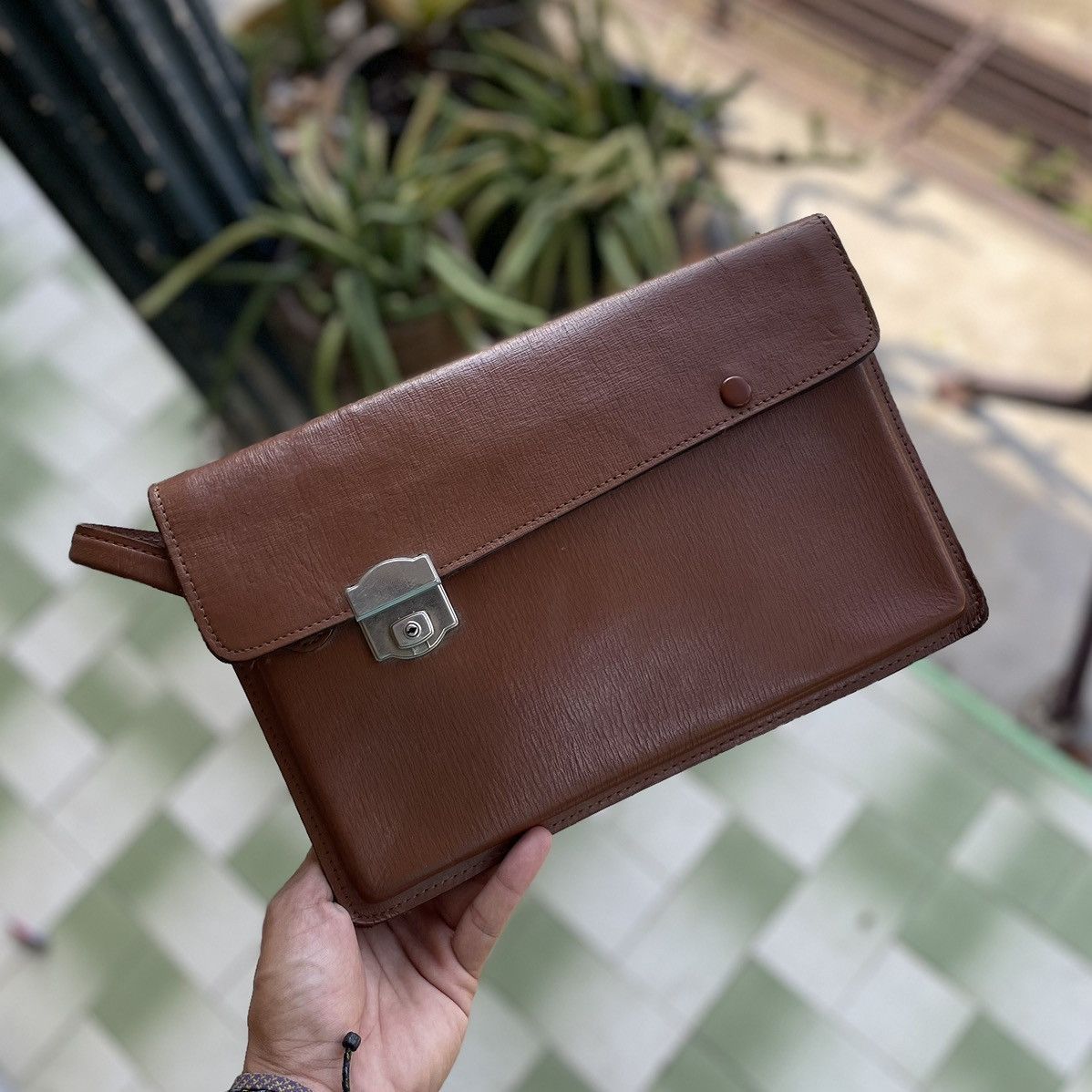 Vintage Vintage Full Leather Clutch Size ONE SIZE - 1 Thumbnail