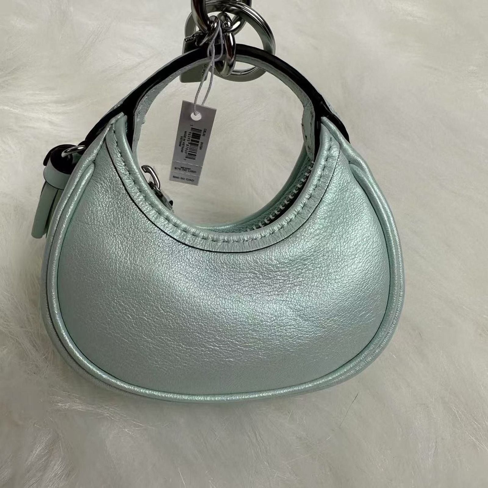 Coach Coach Mini Carmen Bag Charm Pearlized leather/Silver/Green Size ONE SIZE - 5 Thumbnail