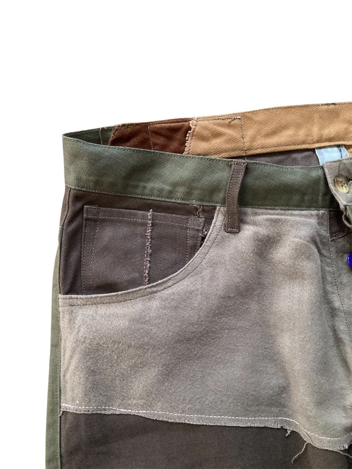 Japanese Brand Japanese Brand Patchwork Flare Pants Size US 31 - 5 Thumbnail