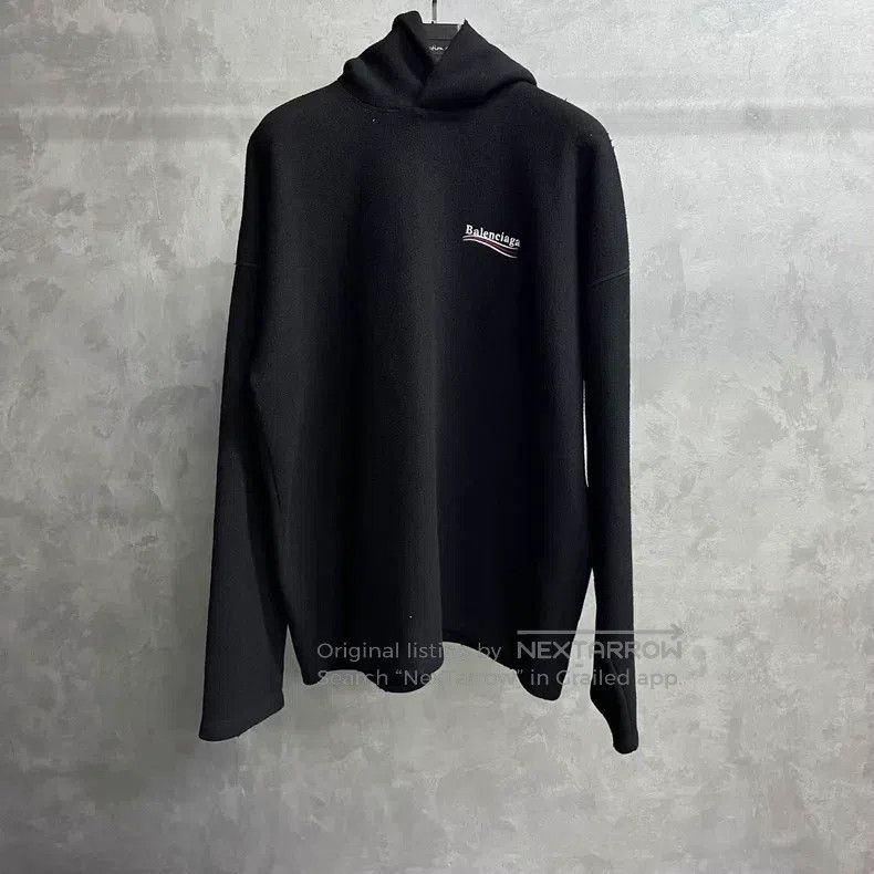 Balenciaga Balenciaga Black Letter Printed Fleece Hooded Loose Fit Lo Size US XS / EU 42 / 0 - 1 Thumbnail
