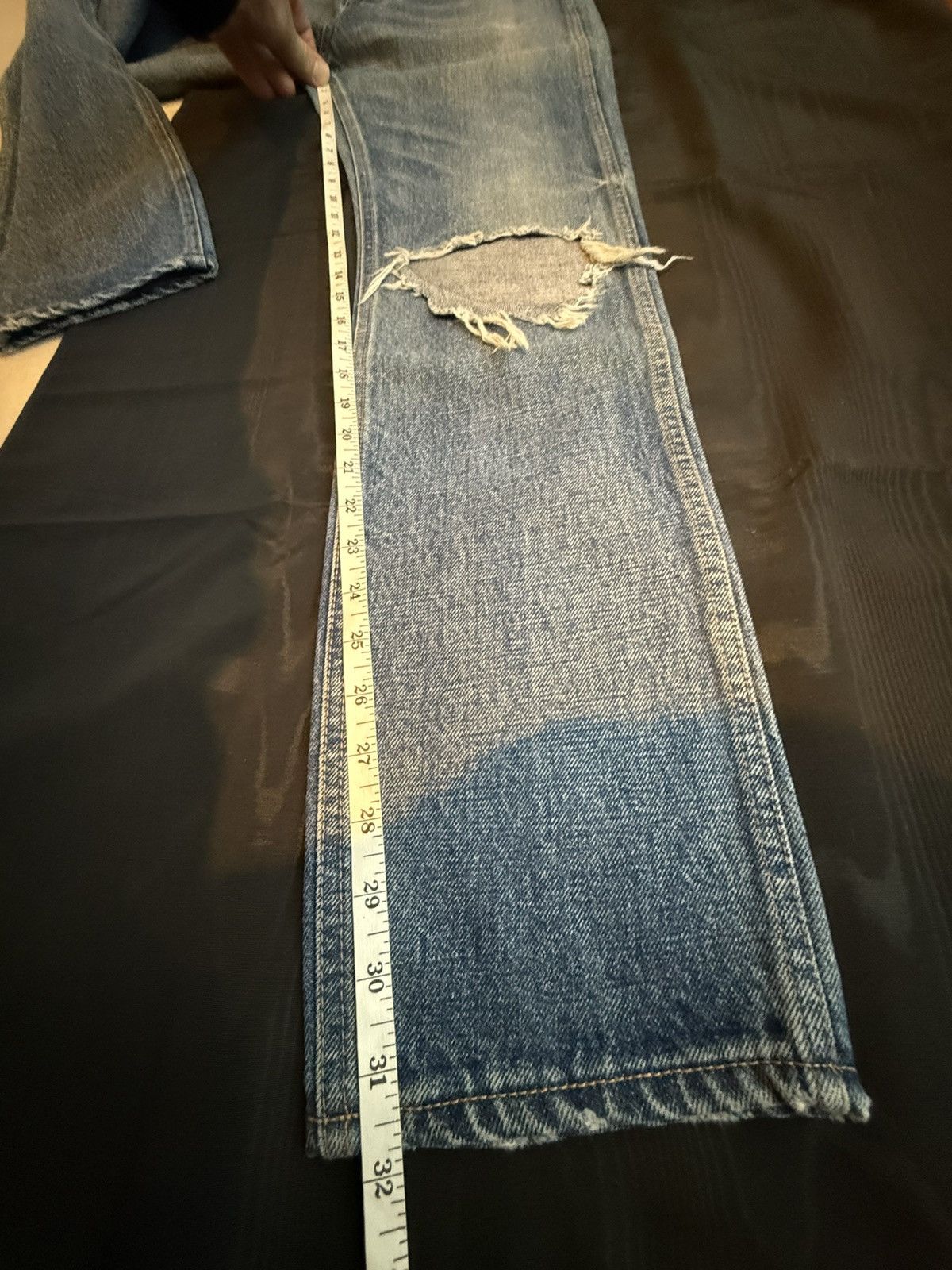 Celine FW20 Celine knee blowout Hedi Slimane union wash jeans 29 Size US 29 - 10 Thumbnail