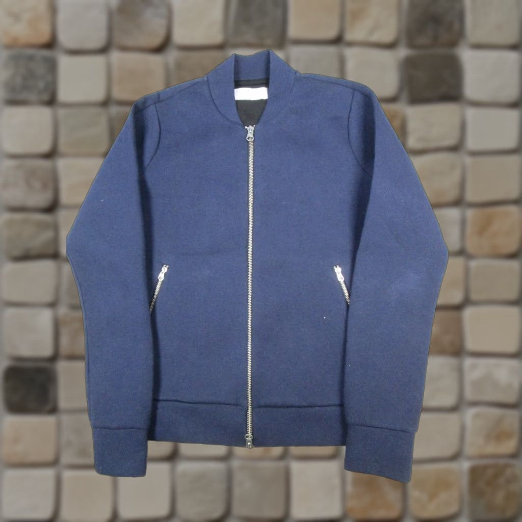 Everlane Everlane Jacket Womens XS Blue Cotton Full Zip Bomber Jacket Size XS / US 0-2 / IT 36-38 - 1 Thumbnail