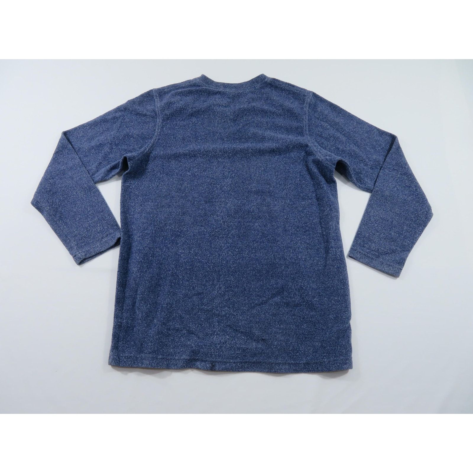 Stussy Stussy Long Sleeve Thick Shirt Blue V-neck Sz L-XL Size US L / EU 52-54 / 3 - 2 Thumbnail