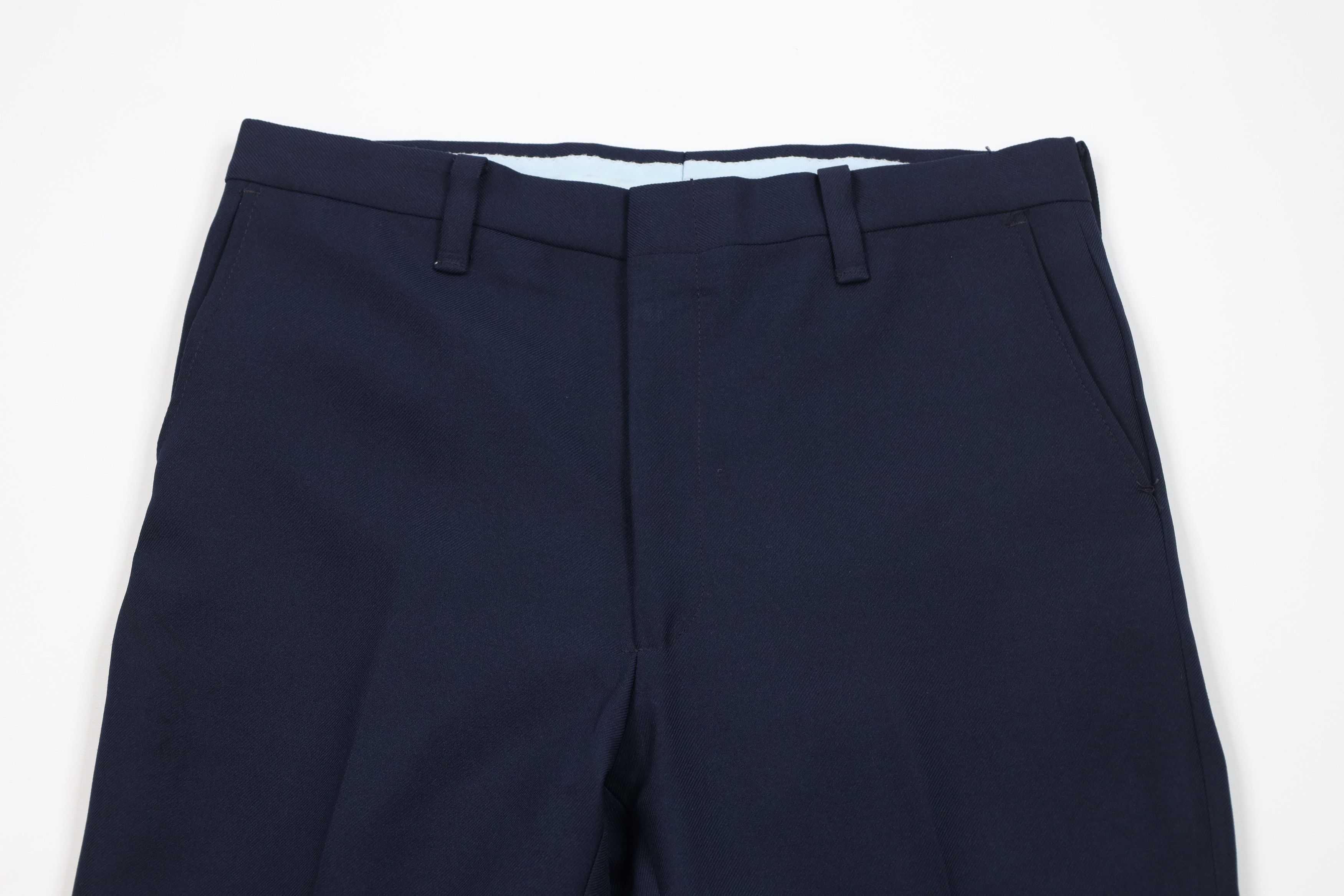 Vintage Vintage 70s Streetwear Wide Leg Chino Pants Navy Blue USA Size US 32 / EU 48 - 2 Thumbnail