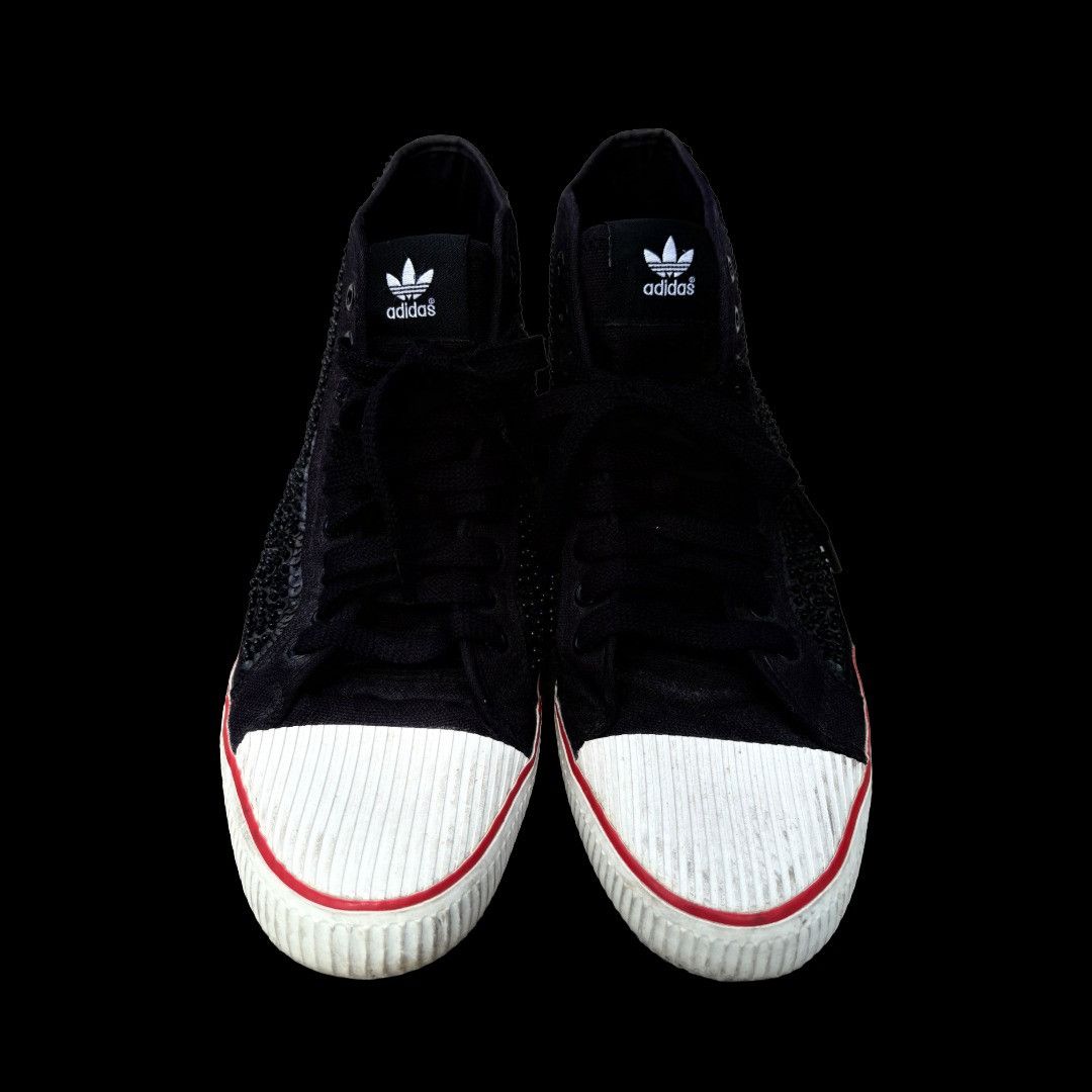 Adidas × Jeremy Scott Rare Adidas × Jeremy Scott Black Studded High-Top Sneakers Size US 11 / EU 44 - 2 Thumbnail