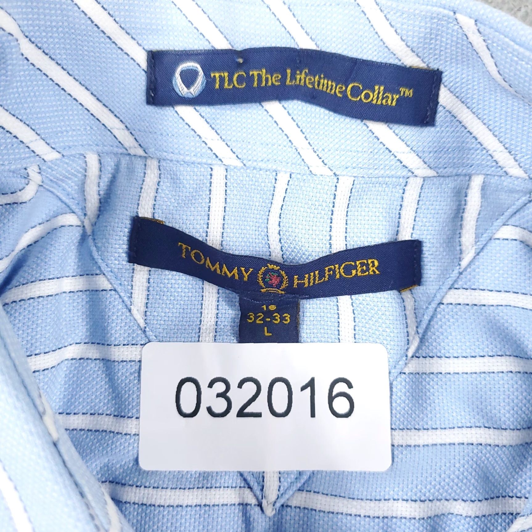 Tommy Hilfiger Tommy Hilfiger Shirt Mens Large Blue White Striped Button-Up Long Sleeve - Classic Preppy American Style Shirt Mens L Blue Striped Button-Down Size US L / EU 52-54 / 3 - 6 Thumbnail