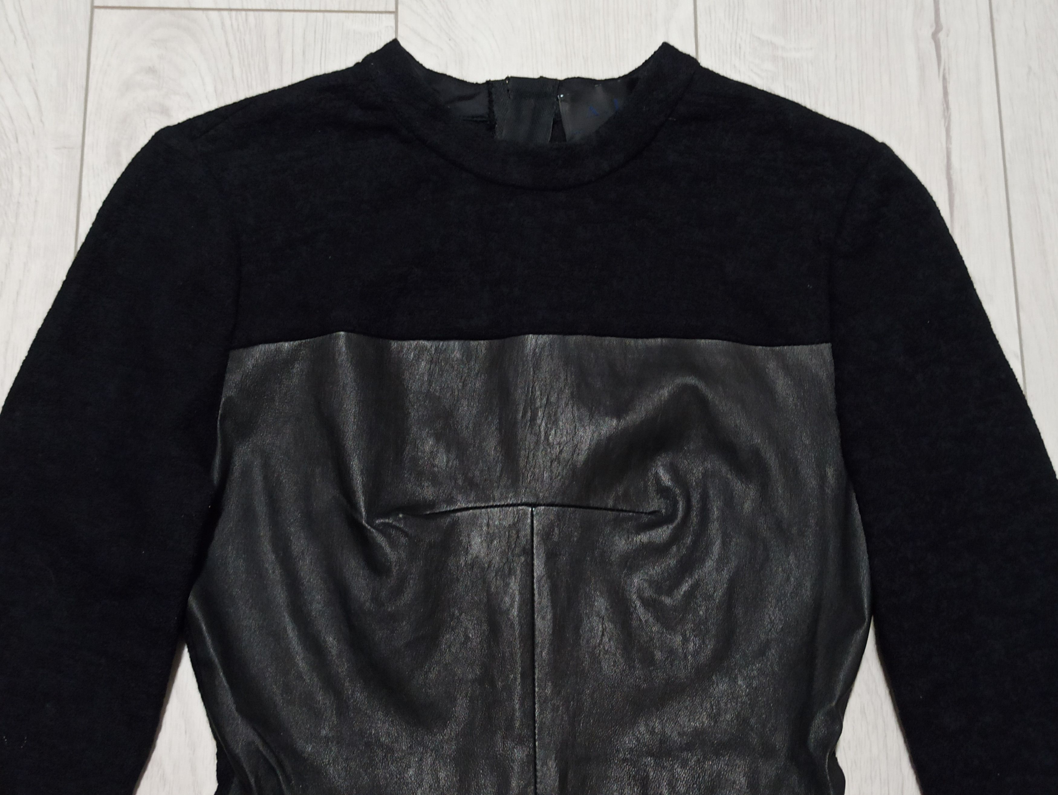 A.L.C. A.L.C Womens Black Stretch Leather Candy Dress Size XS / US 0-2 / IT 36-38 - 3 Thumbnail