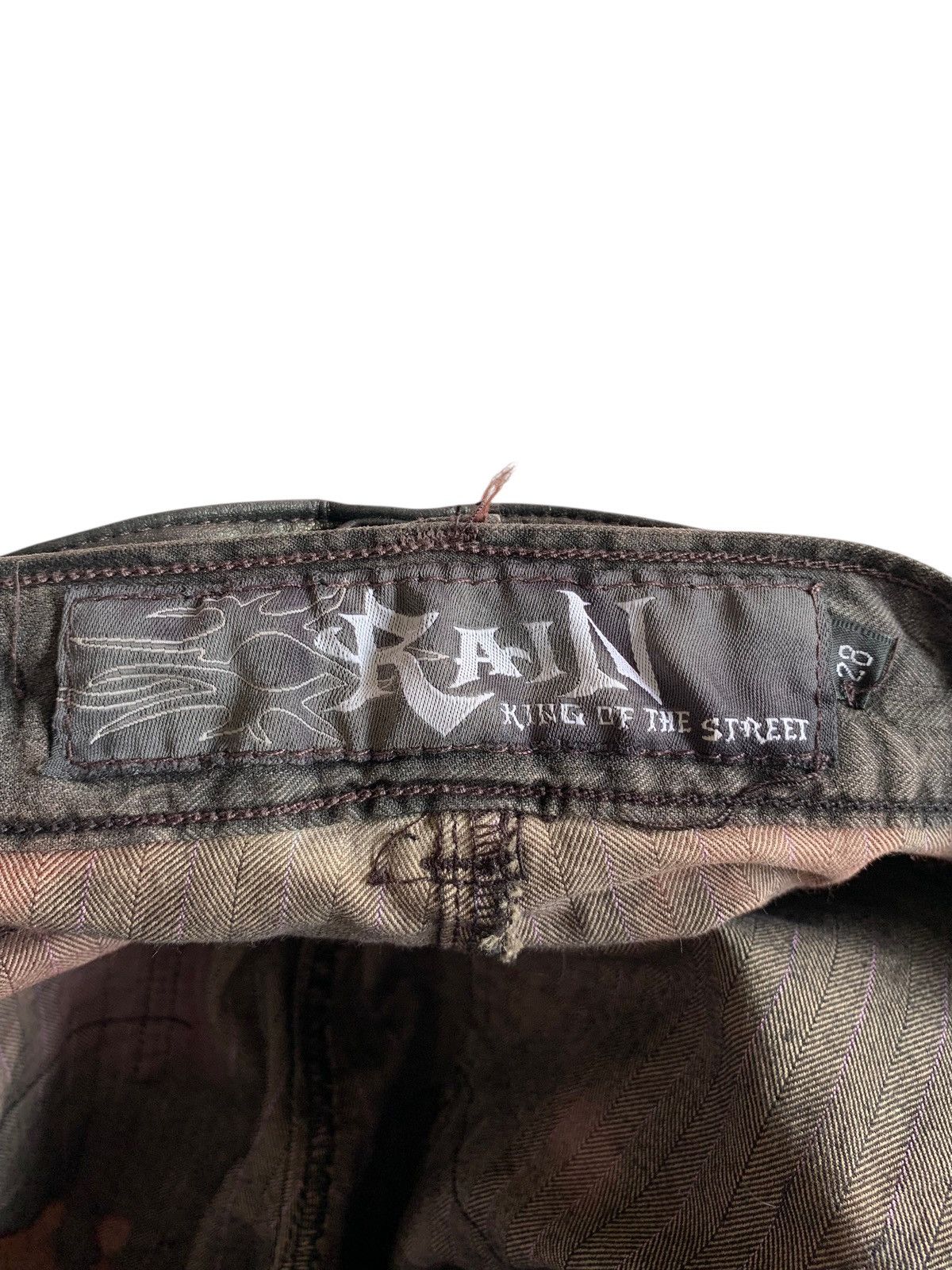 If Six Was Nine FLARE RAIN DOUBLE WAIST PUNK SKULL CUSTOM DISTRESSED DENIM Size US 28 / EU 44 - 19 Thumbnail