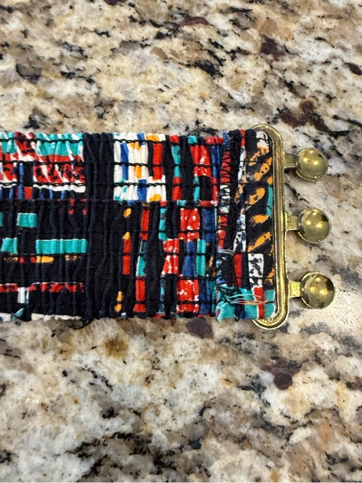 Other Boho multicolored versatile stretch belt gold tone hooks Size ONE SIZE - 5 Thumbnail
