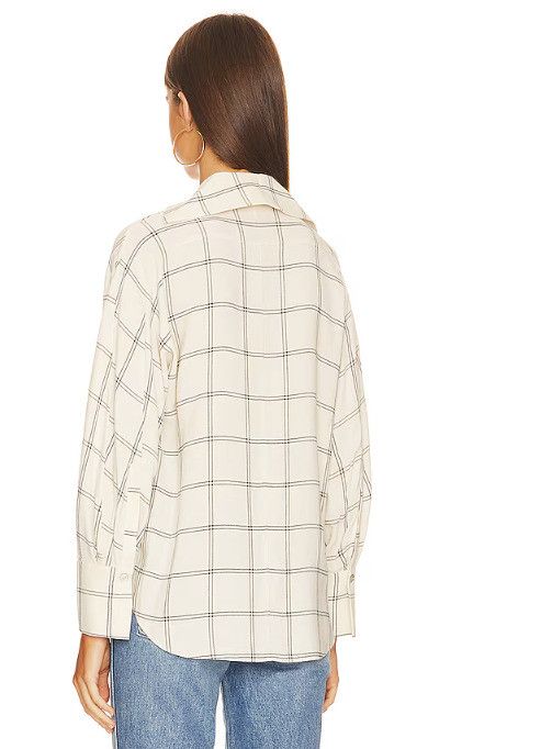 Vince Vince. Long Sleeve V-Neck Blouse Pale Oat ( S ) Size S / US 4 / IT 40 - 3 Thumbnail