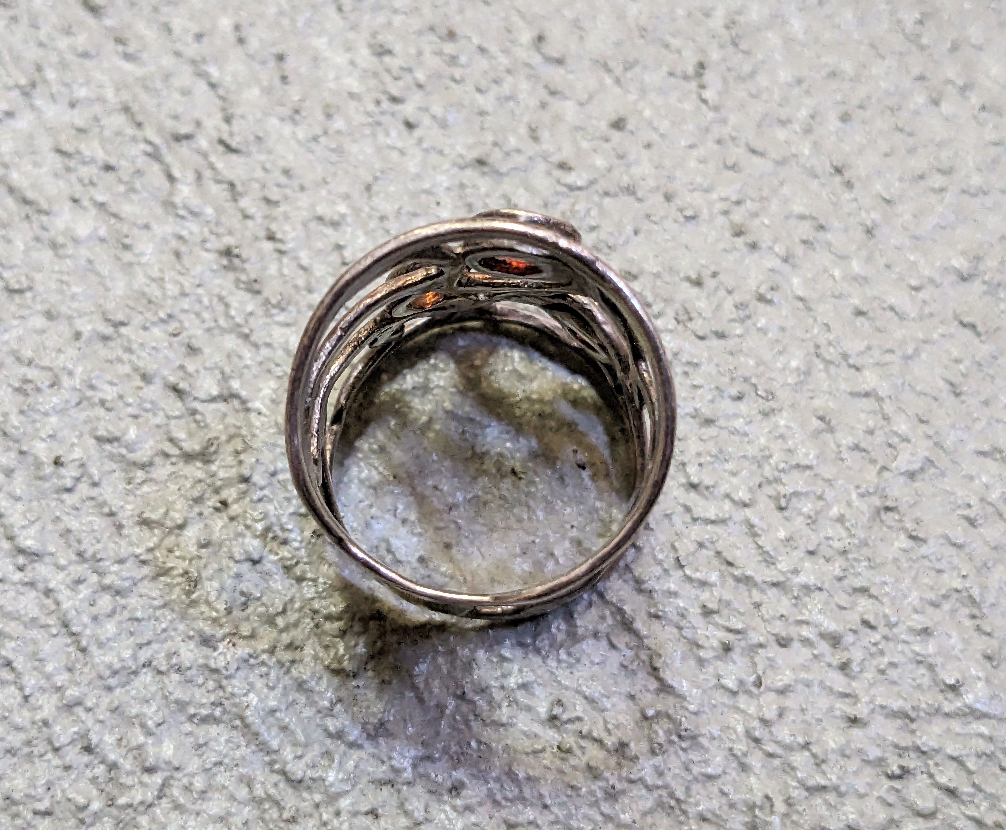 Jewelry Vintage Sterling Silver Ring Blue Opal Size 8 Modern Size ONE SIZE - 8 Thumbnail