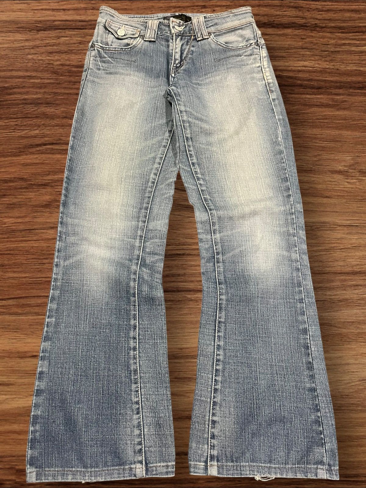 Edwin × Japanese Brand Vintage Japanese Brand Edwin Venus Blue Washed Flare Jeans Size 28" / US 6 / IT 42 - 1 Thumbnail