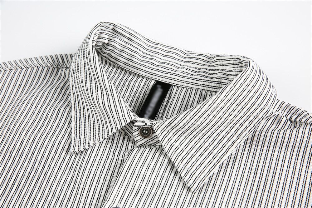Vintage Men's retro loose trendy printed striped long-sleeved shirt Size US M / EU 48-50 / 2 - 3 Thumbnail