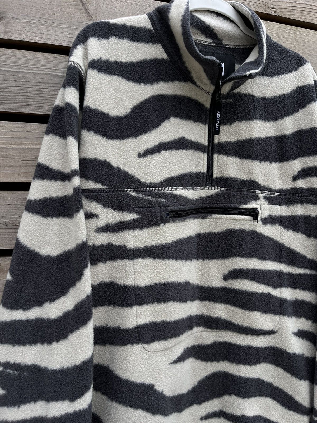 Stussy Stussy Zebra Fleece Jacket Half Zip Pullover Y2K Size US XL / EU 56 / 4 - 4 Thumbnail
