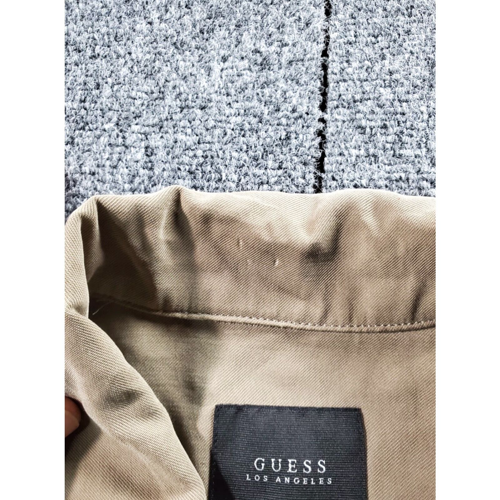 Guess GUESS Field Jacket XS Womens Brown Full Zip Pockets Military Jacket Rayon Blend Solid) Size XS / US 0-2 / IT 36-38 - 4 Thumbnail