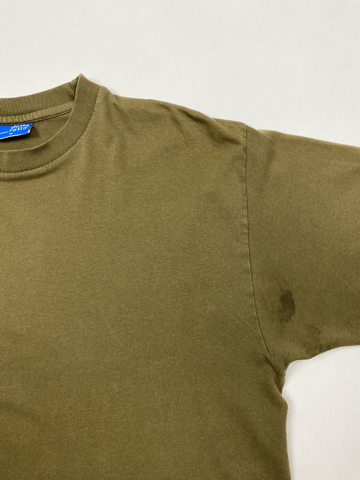 Vintage 1990’s Vintage Blank Olive Green Single Stitch Boxy Tee Size US M / EU 48-50 / 2 - 4 Thumbnail
