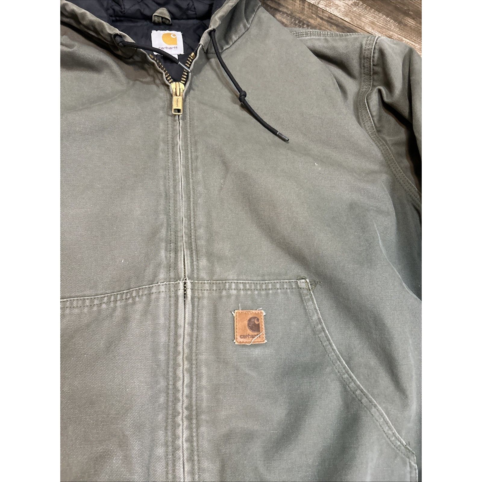 Carhartt Carhartt J130 Work Jacket Men's XL Moss Green Quilted Duck Size US XL / EU 56 / 4 - 3 Thumbnail