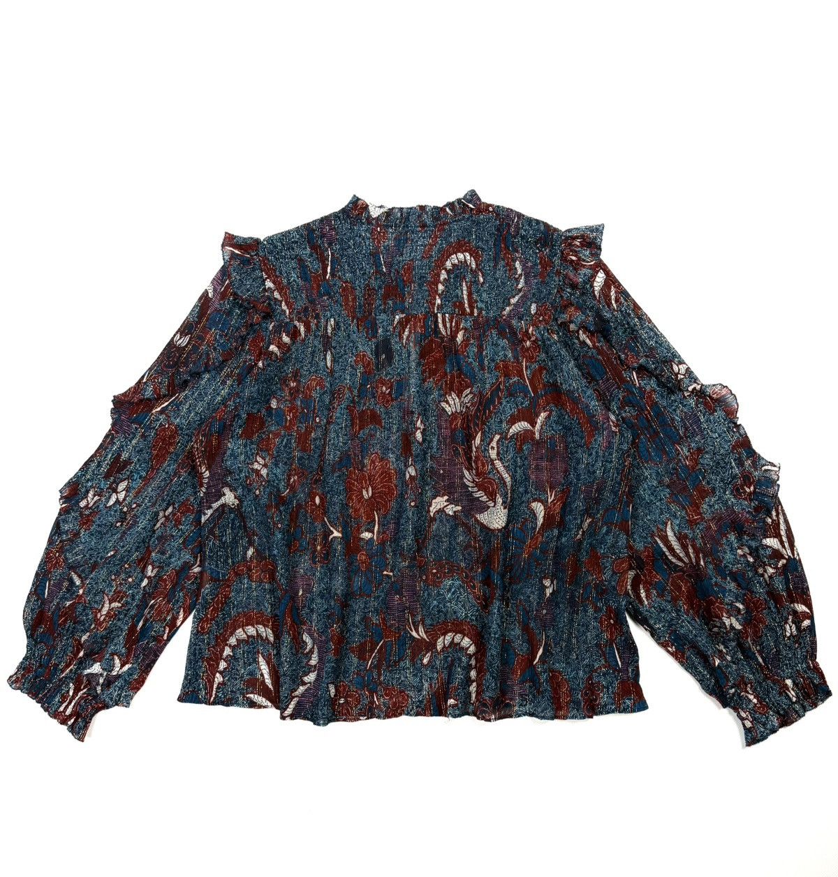 Ulla Johnson Ulla Johnson Lara Silk Floral Sheer Blouse Designer Japan Size M / US 6-8 / IT 42-44 - 4 Thumbnail