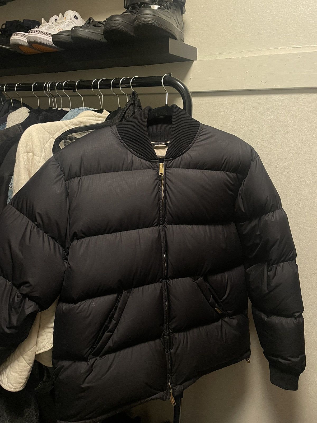 jjjound Eddie Bauer Mサイズ Eddie Bauer Jjjjound Down Puffer Jacket Cinder Gray Grey