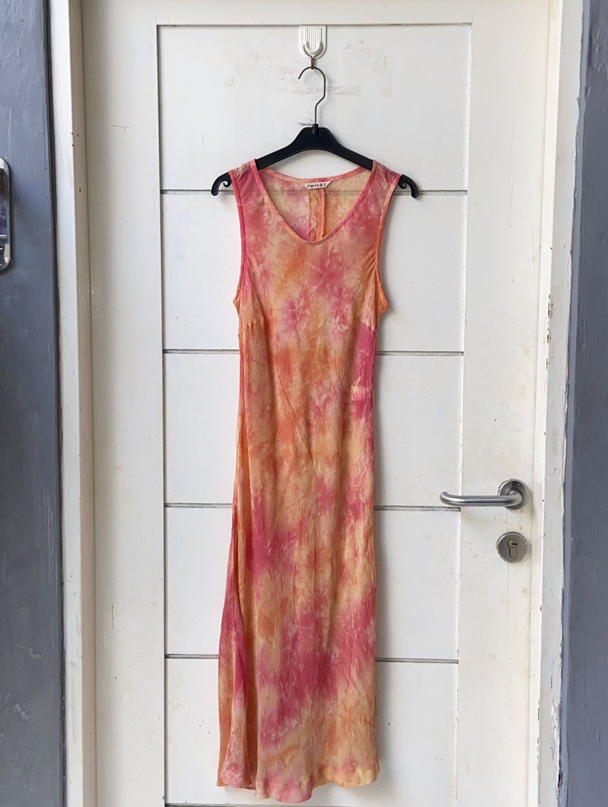 image of Yohji Yamamoto x YS I Wish Y’S Bis Tie Dye Patterned Dress in Orange, Men's (Size Small)