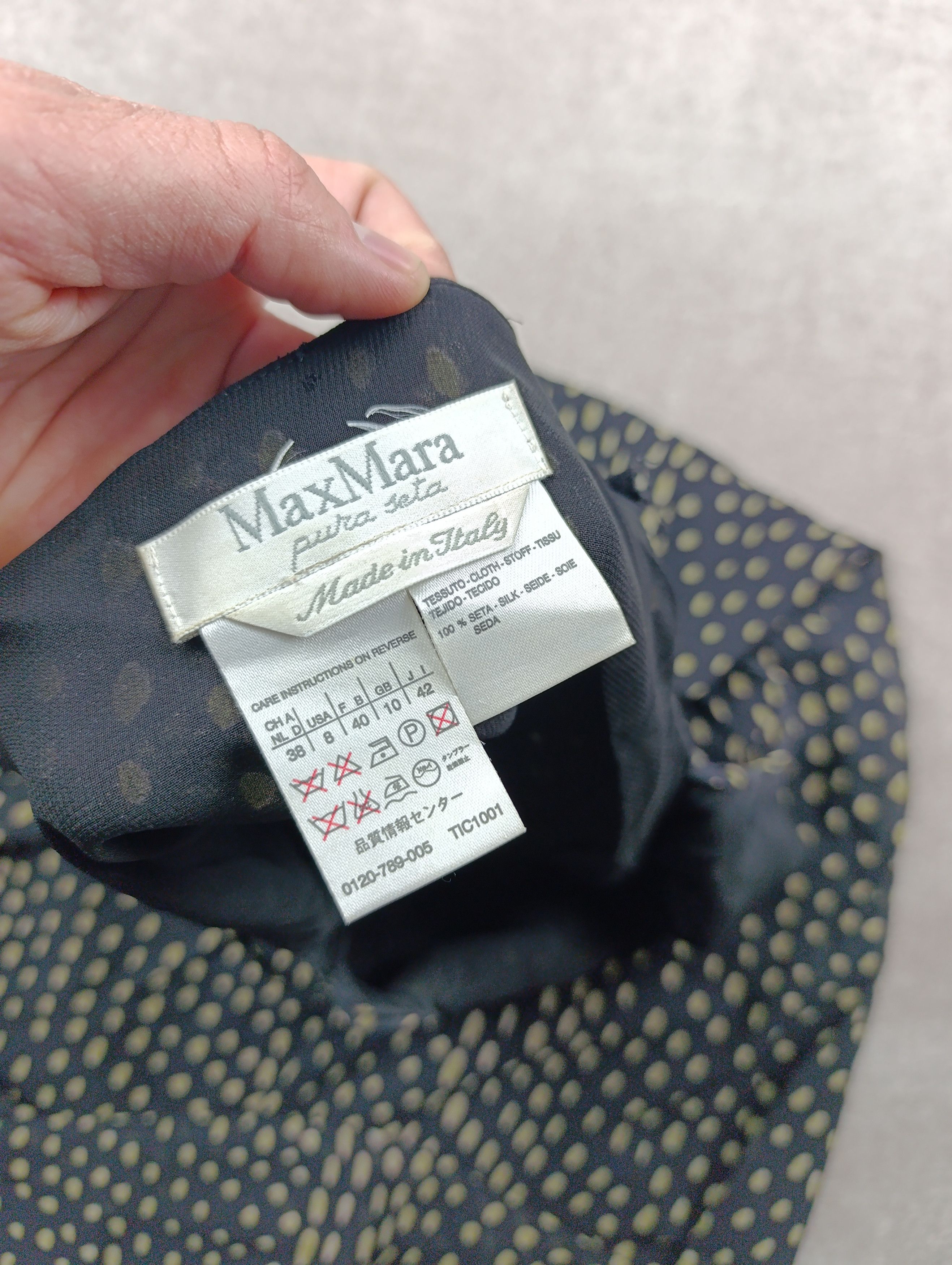 Max Mara MAX MARA DOT PRINT SILK VINTAGE STRAP ASYMMETRIC DRESS Size M / US 6-8 / IT 42-44 - 4 Thumbnail