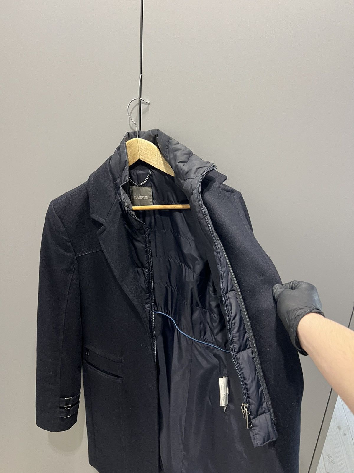 Other Mabrun Women’s Black Fitted Coat Wool Blend Jacket Removable Size M / US 6-8 / IT 42-44 - 8 Thumbnail