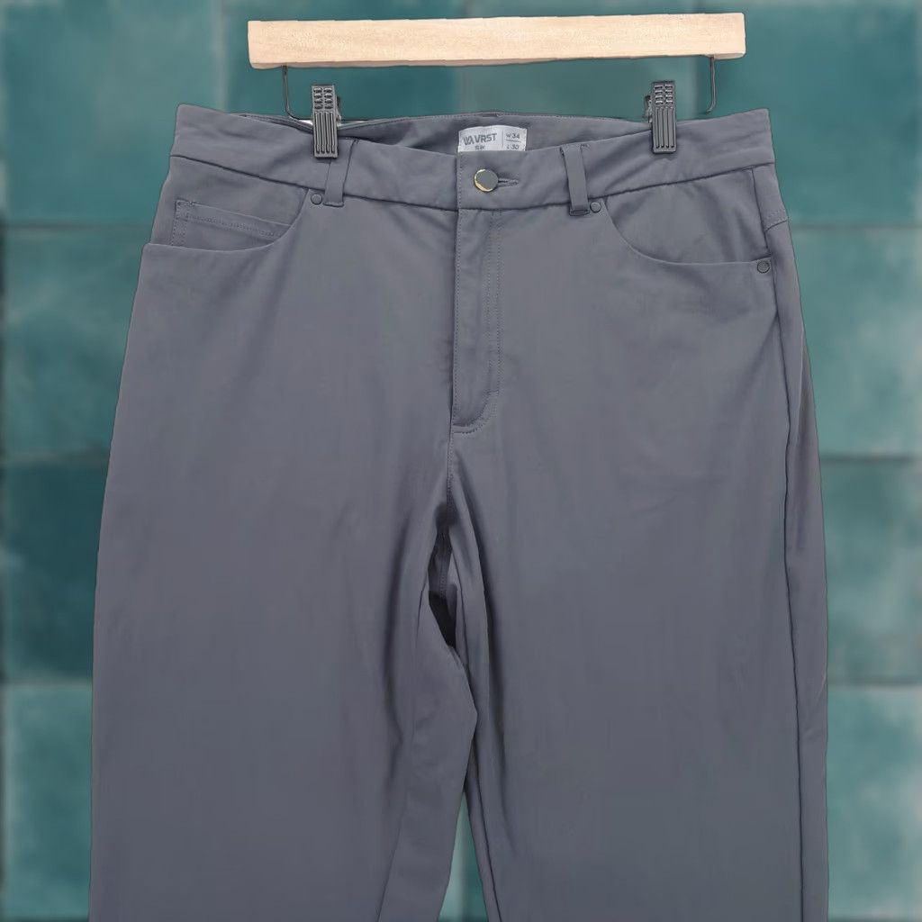 Vintage VRST Pants Mens 34x28 Gray Slim 5 Pocket Stretch Performance Golf Athletic Flex Shirt Size US 34 / EU 50 - 1 Thumbnail
