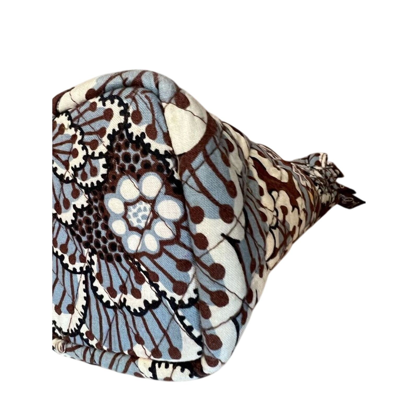 Vera Bradley Vera Bradley Slate Blooms Gabby Quilted Tote Handbag Brown Size ONE SIZE - 6 Thumbnail
