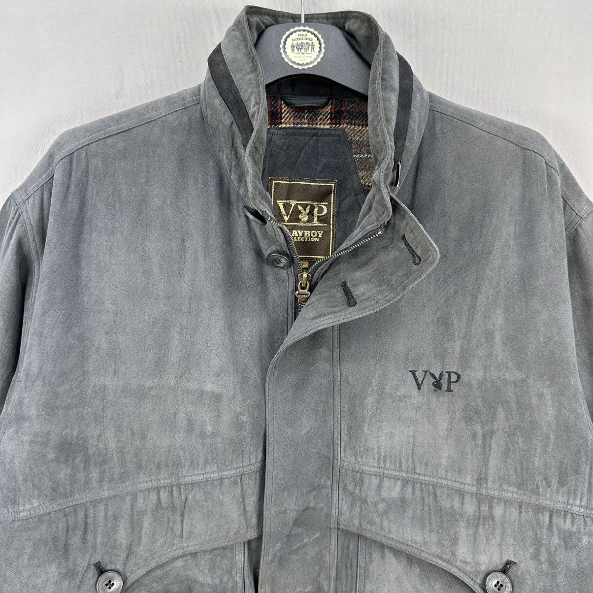 Playboy Vintage 90's VIP Playboy Collection Moleskin Zipper Jacket Size US L / EU 52-54 / 3 - 7 Thumbnail
