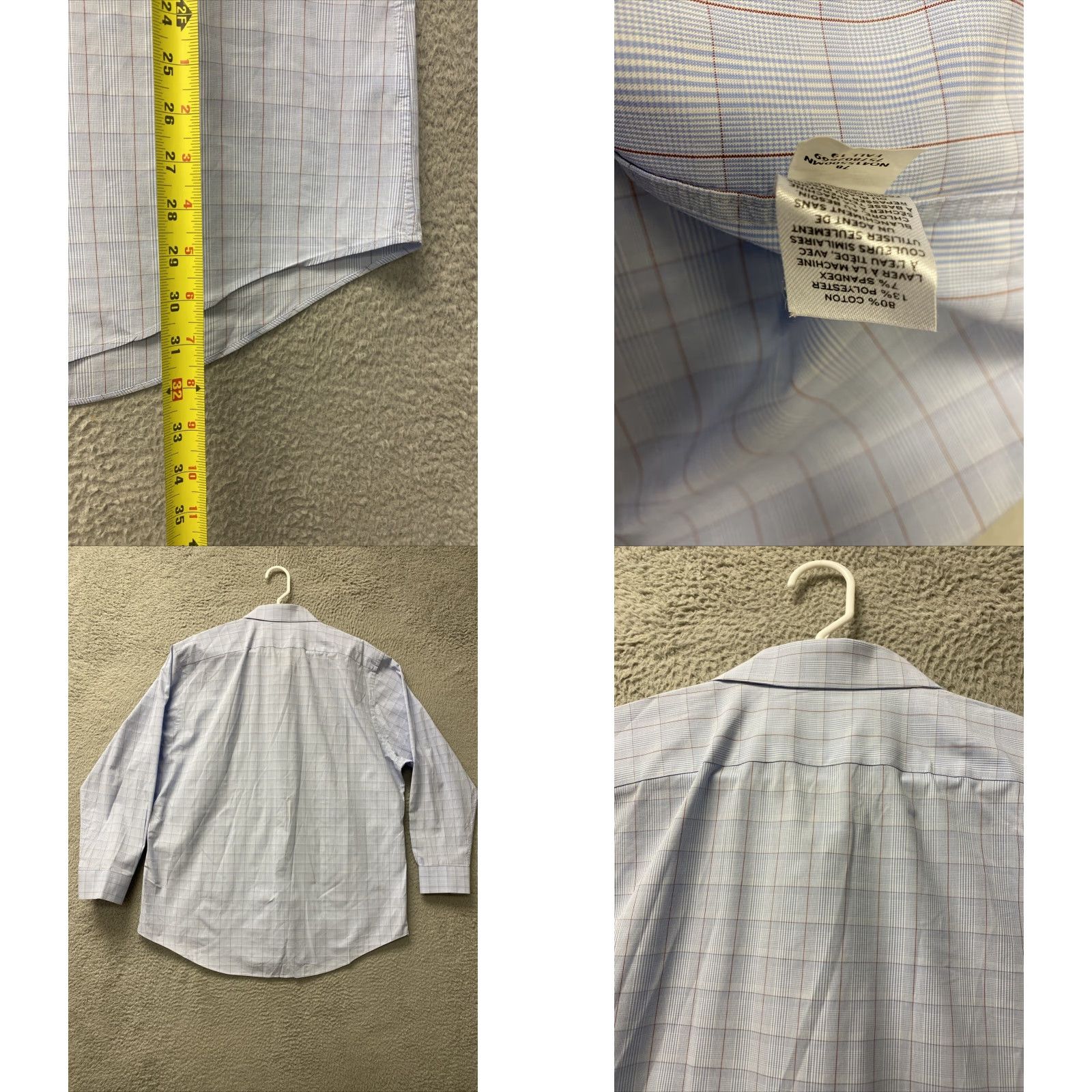 Nordstrom Nordstrom Men's Button-Up Shirt 17.5 34/35 Blue Red Plaid Long Sleeve Classic Casual Size US XL / EU 56 / 4 - 8 Thumbnail