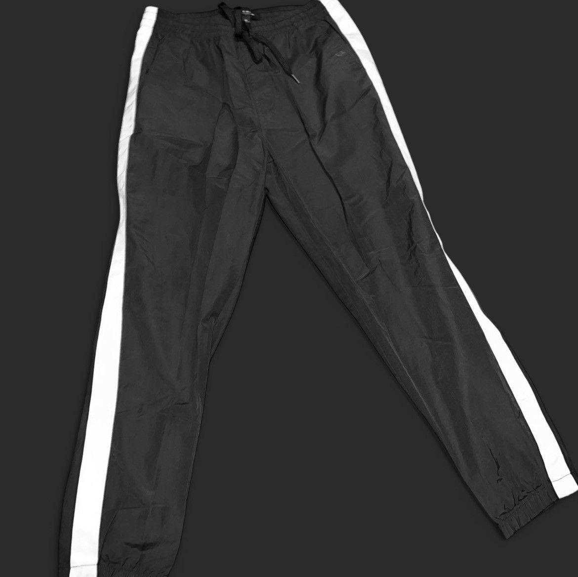 Pacsun Navy Blue PacSun Track Pants with White Stripes Size US 30 / EU 46 - 1 Thumbnail
