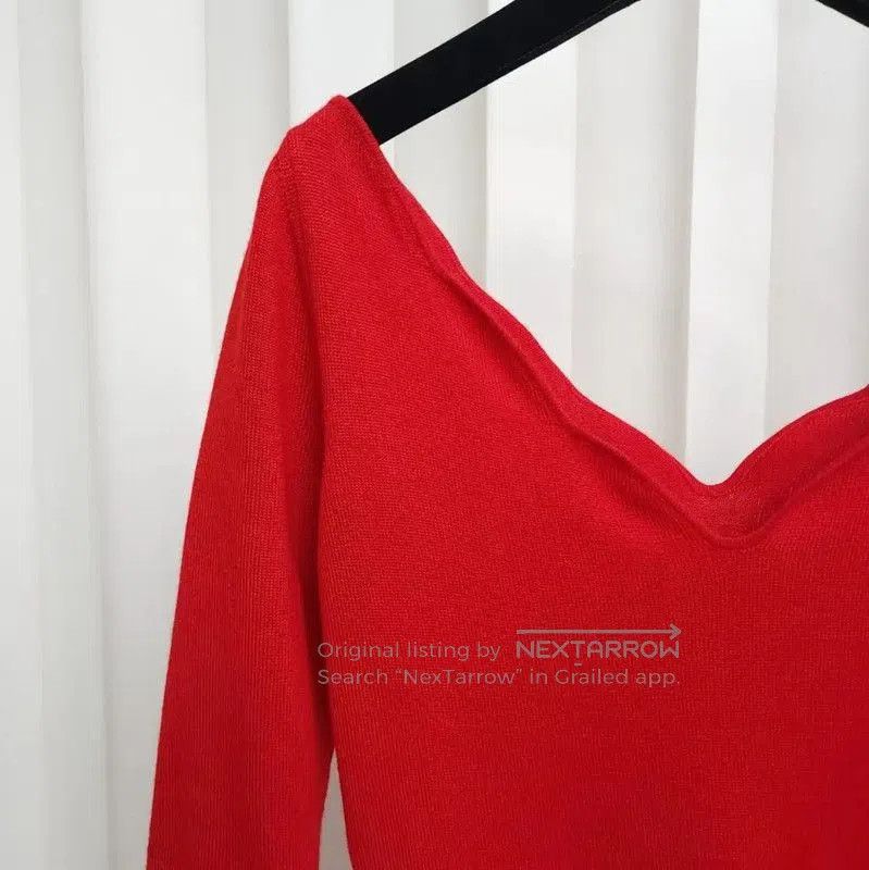 Dior Dior Red Wool Long Sleeve Top for Women . Size XS / US 0-2 / IT 36-38 - 3 Thumbnail