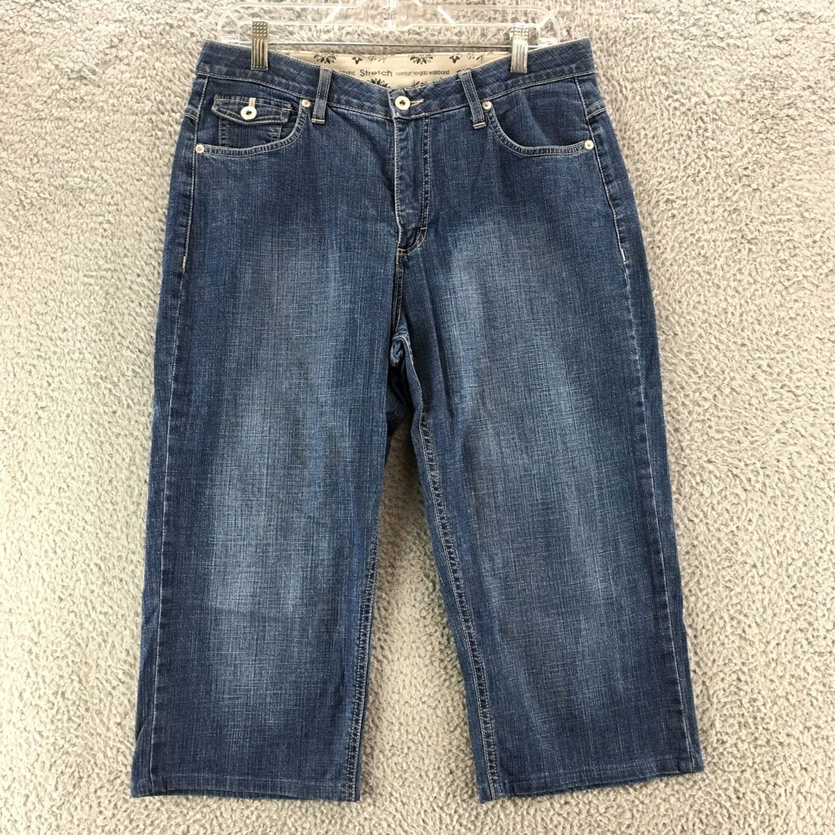 Vintage Riders Bermuda Shorts Womens 32 Blue Denim Cotton Blend High Rise Zip Fly Casual Summer 5-Pocket Womens Size 24" / US 00 / IT 34 - 2 Thumbnail