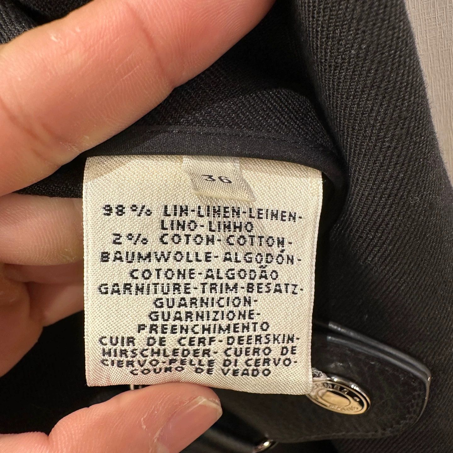 Hermes Hermes colorblock leather buckle long coat 36 linen Size XS / US 0-2 / IT 36-38 - 4 Thumbnail