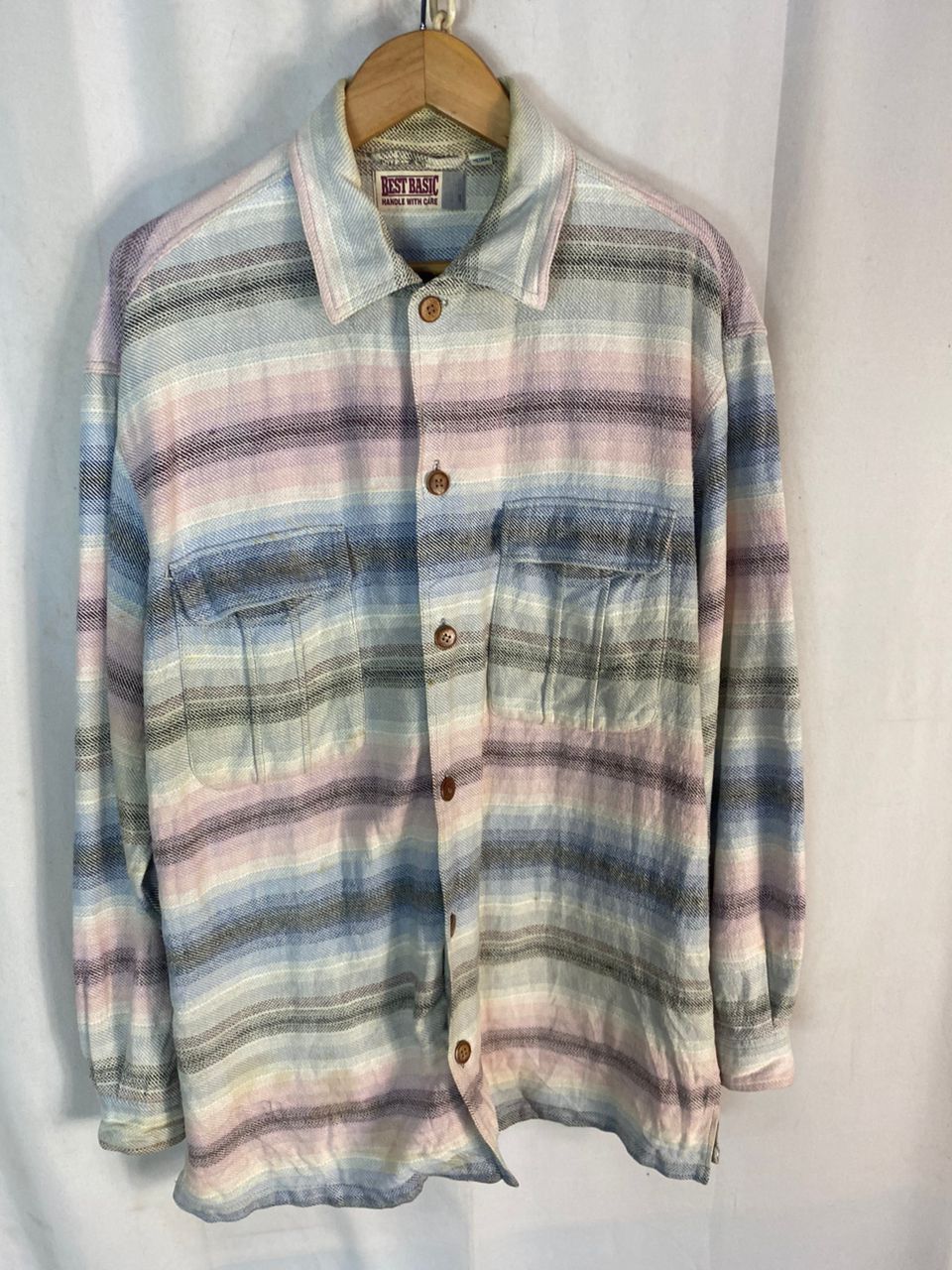 Flannel × Japanese Brand Multicolor flannel button up shirt by best basic Size US L / EU 52-54 / 3 - 2 Thumbnail