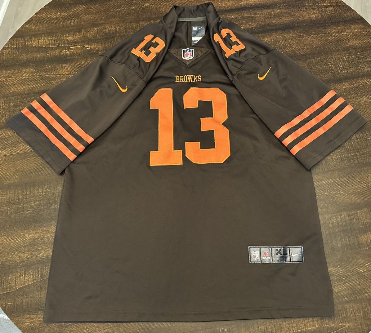 Nike Nike Clev. Browns Odell Beckham Jr Stitched Vapor Jersey XL Size US XL / EU 56 / 4 - 1 Thumbnail