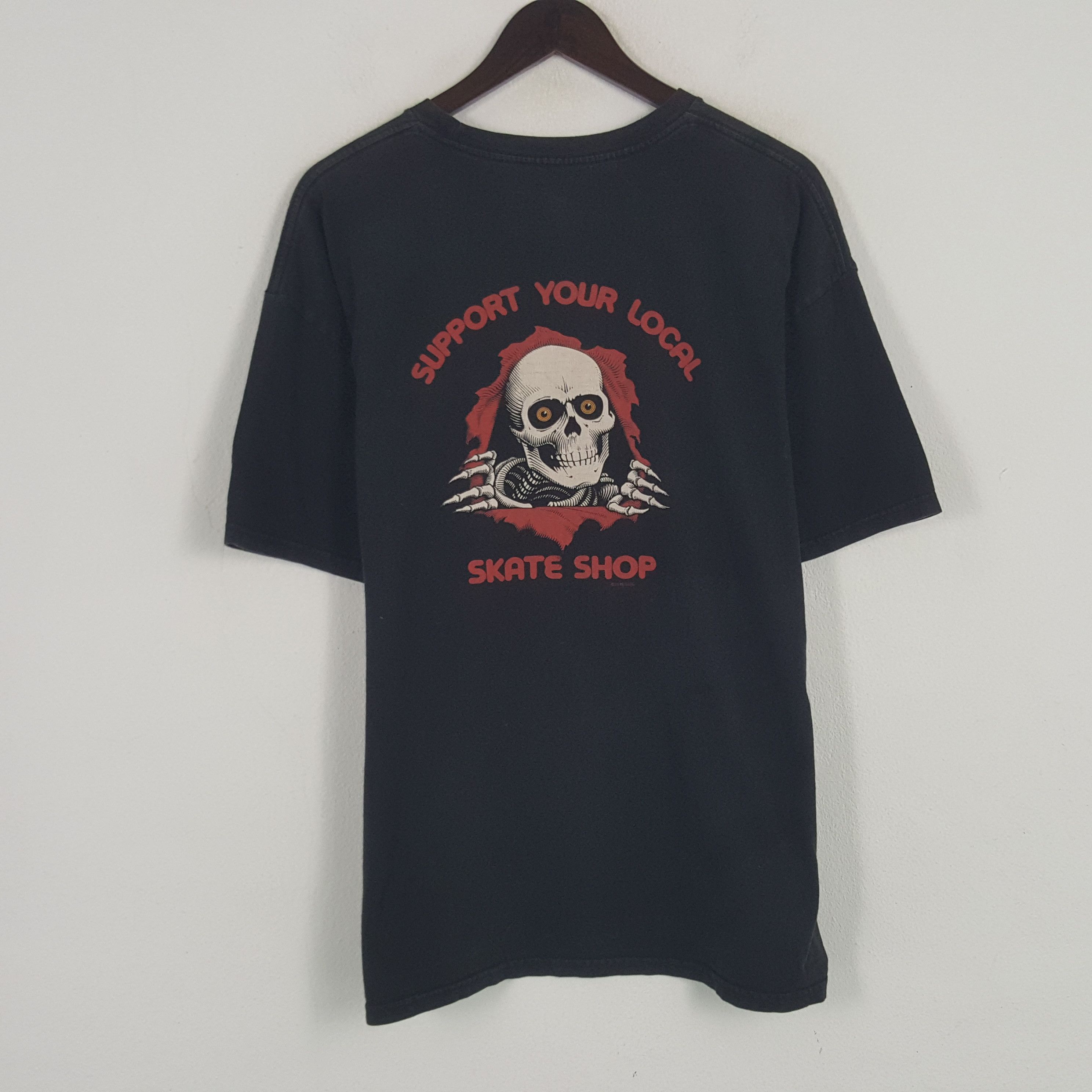 Powell Peralta × Vintage Vintage Powell Peralta Support Your Local Skate Shop Tshirt Size US XL / EU 56 / 4 - 1 Thumbnail