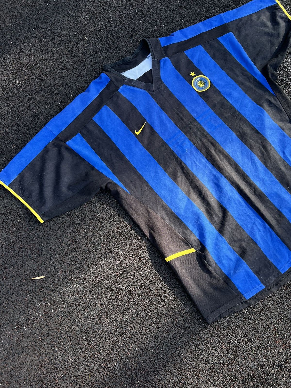 Nike 🔵⚫️Nike Inter Milan 2002 2003 Home Jersey Size US XL / EU 56 / 4 - 4 Thumbnail