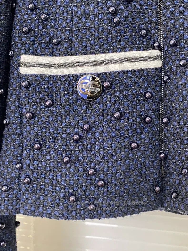 Chanel Chanel 17-year-old dark blue studded coat Size XS / US 0-2 / IT 36-38 - 5 Thumbnail