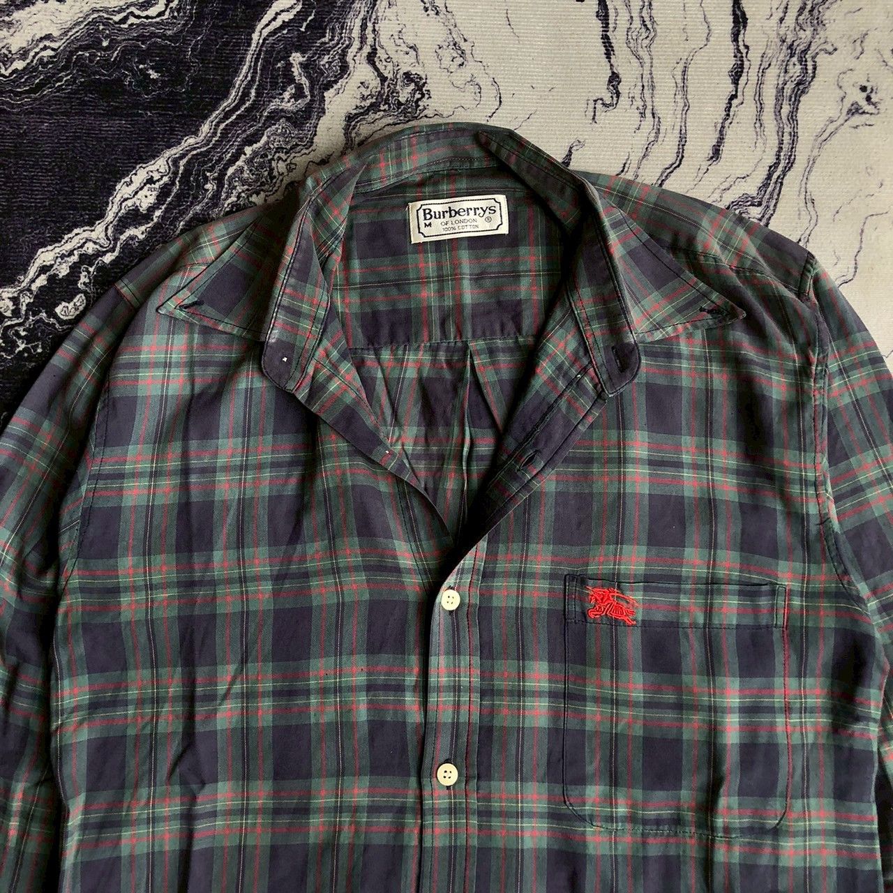Burberry Vintage 90s Burberrys Nova Check Shirt Red Logo Size US M / EU 48-50 / 2 - 3 Thumbnail