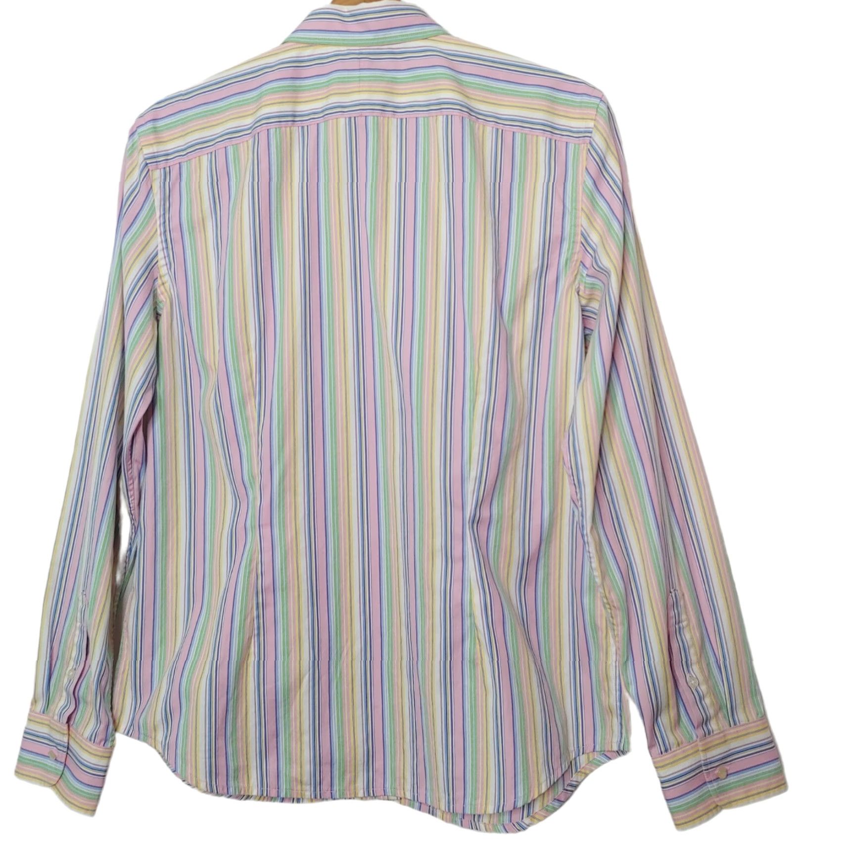 Ralph Lauren Lauren Ralph Lauren Blouse Women's L Striped Multicolor 100% Cotton Long Sleeve Button Collar 20.5" Chest 27.5" Length Regular Fit Ladies Size L / US 10 / IT 46 - 6 Thumbnail