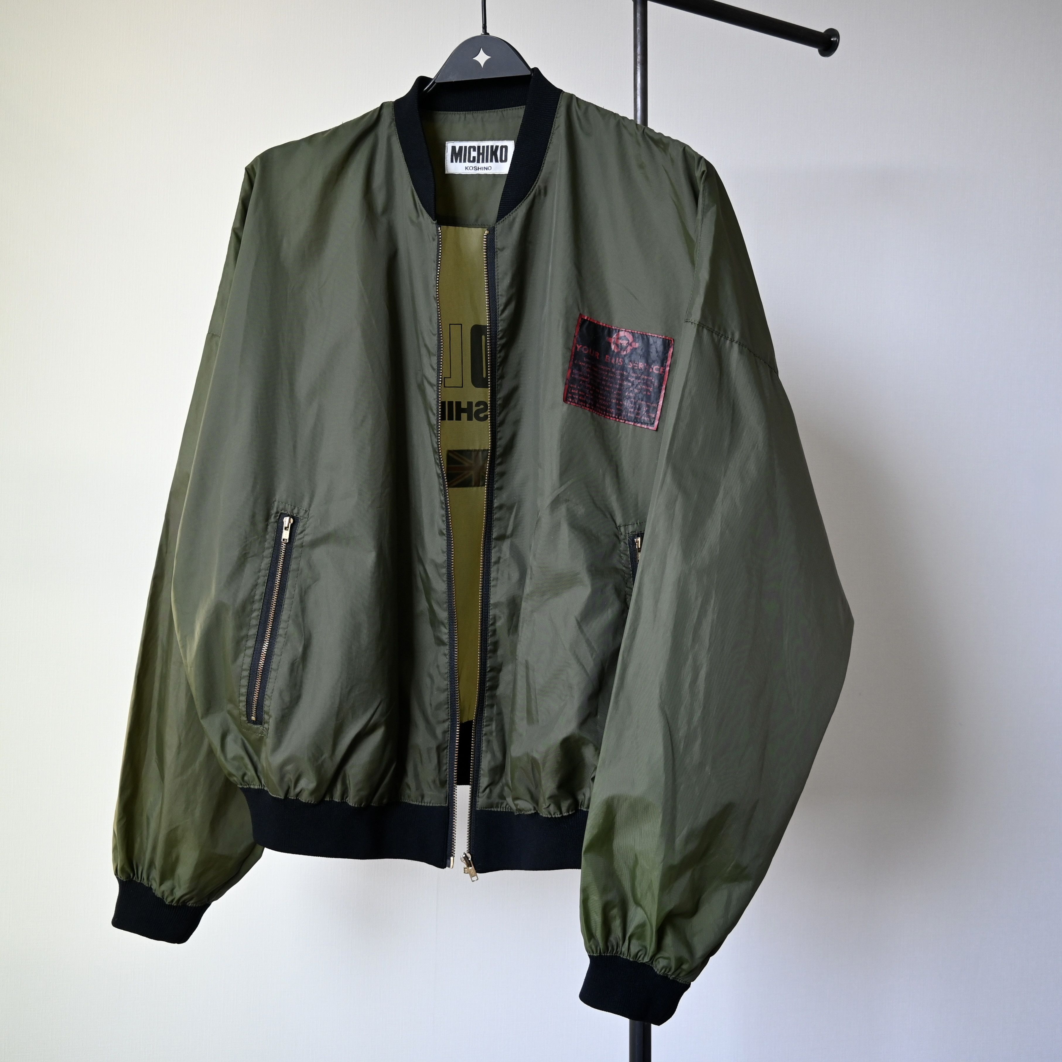 Michiko Koshino London VTG, MICHIKO LONDON Bus Service bomber jacket, olive green Size US L / EU 52-54 / 3 - 14 Thumbnail