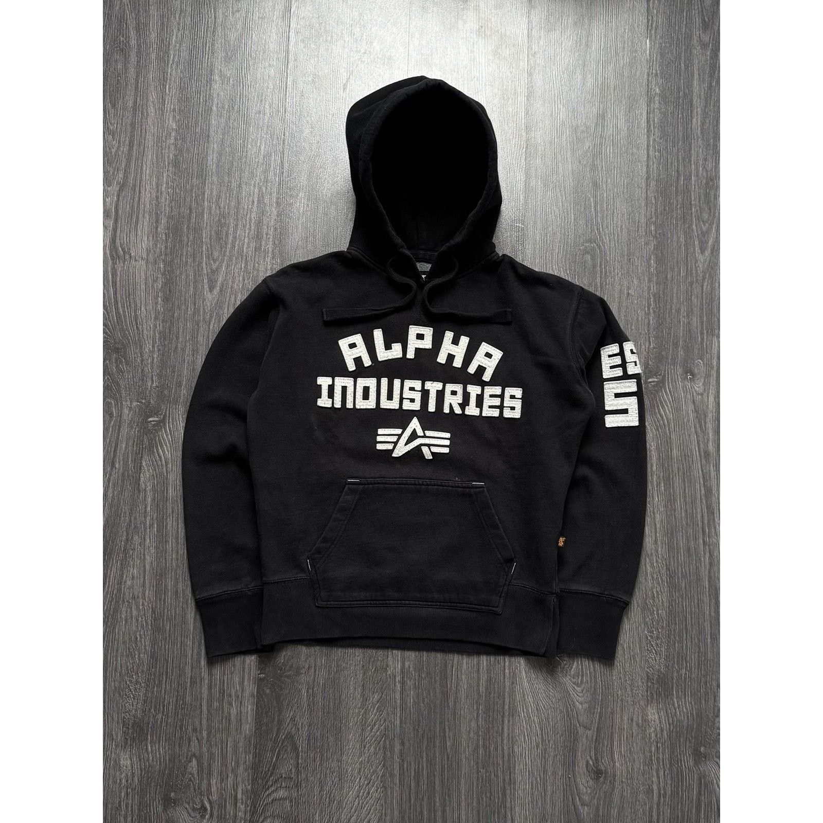 Alpha Industries × Vintage 90s Alpha Industries Embroidered Archive hoodie Size US S / EU 44-46 / 1 - 1 Thumbnail