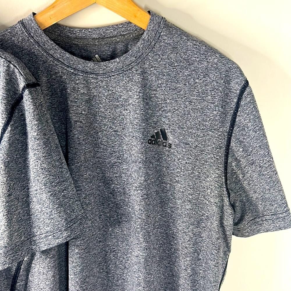 Adidas Adidas - SS Crew Performance T- Lg -Grey Melange - Climalite Size US L / EU 52-54 / 3 - 2 Thumbnail
